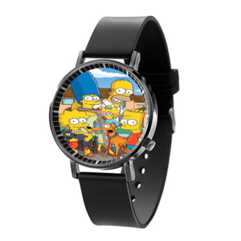 The Simpson Black Quartz Watch Unisex With Premium Gift Box
