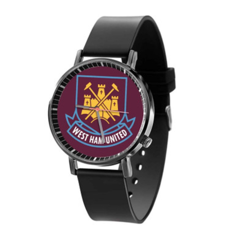 West Ham FC Black Quartz Watch Unisex With Premium Gift Box