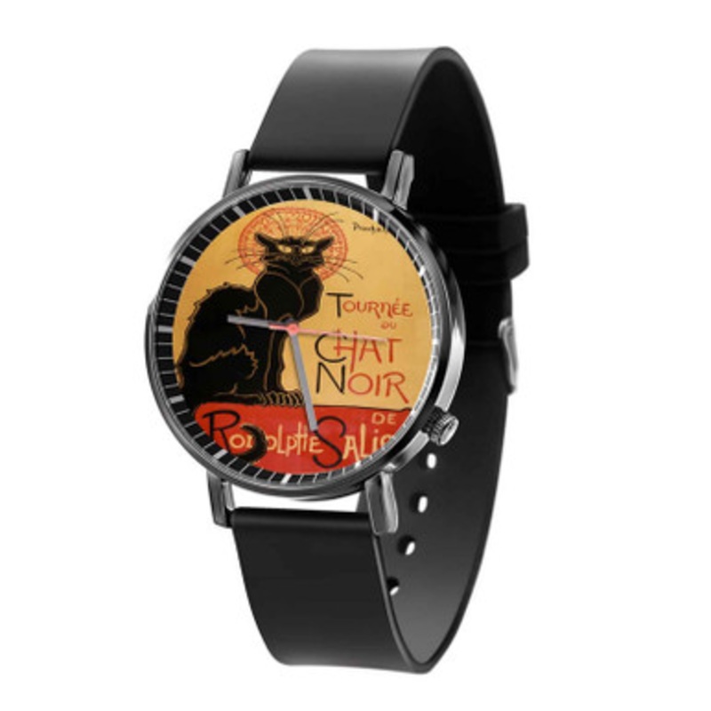 Chat Noir Black Quartz Watch Unisex With Premium Gift Box
