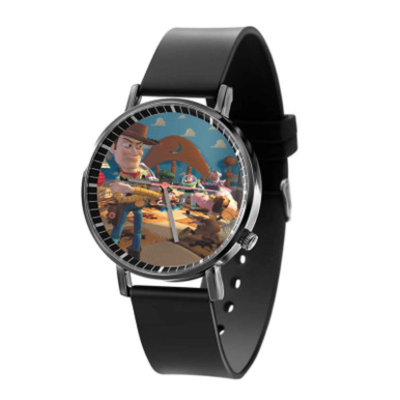 Disney Pixar Toys Story Black Quartz Watch Unisex With Premium Gift Box