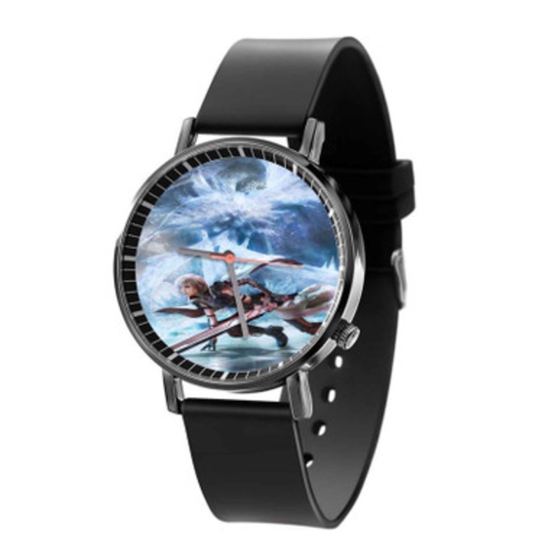 Final Fantasy XIII Lightning Returns Cloud Strife Black Quartz Watch Unisex With Premium Gift Box