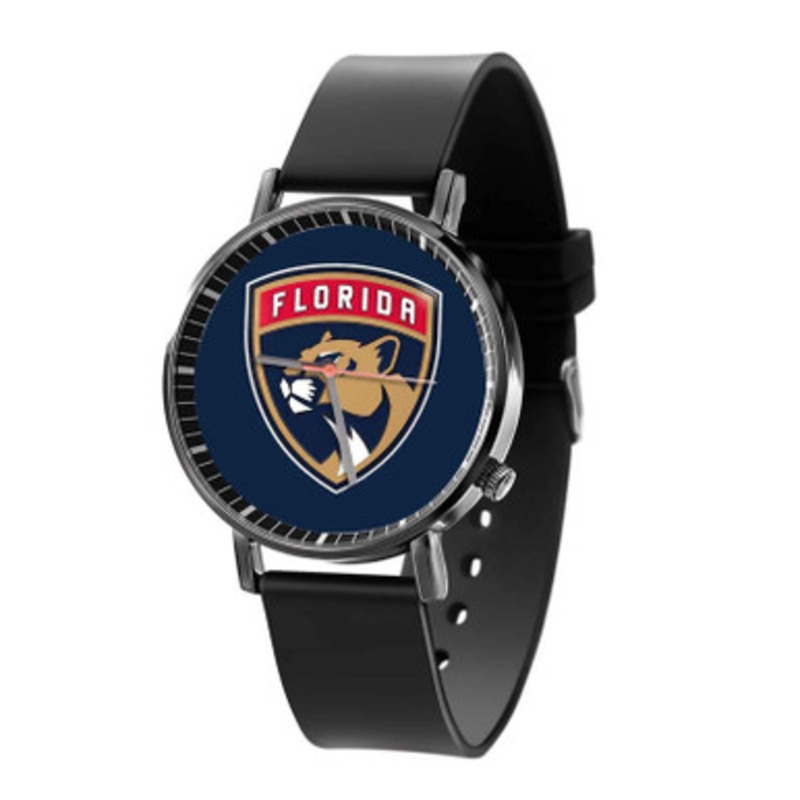 Florida Panthers NHL Art Black Quartz Watch Unisex With Premium Gift Box