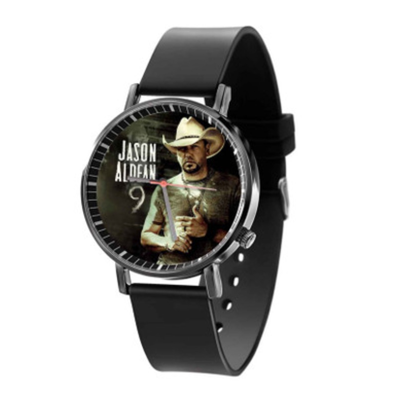 Jason Aldean 9 Black Quartz Watch Unisex With Premium Gift Box