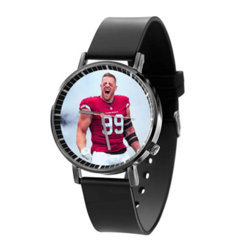 JJ Watt Arizona Cardinals Black Quartz Watch Unisex With Premium Gift Box
