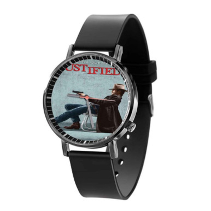 Justified Black Quartz Watch Unisex With Premium Gift Box
