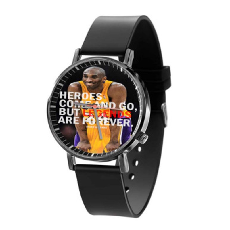 Kobe Bryant Heroes Quotes Black Quartz Watch Unisex With Premium Gift Box