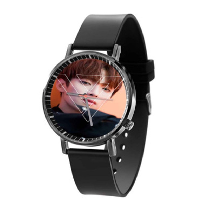 Lee Seokmin Seventeen Black Quartz Watch With Premium Gift Box for Unisex