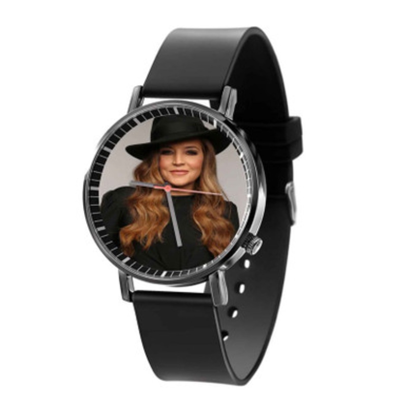 Lisa Marie Presley Black Quartz Watch With Premium Gift Box for Unisex