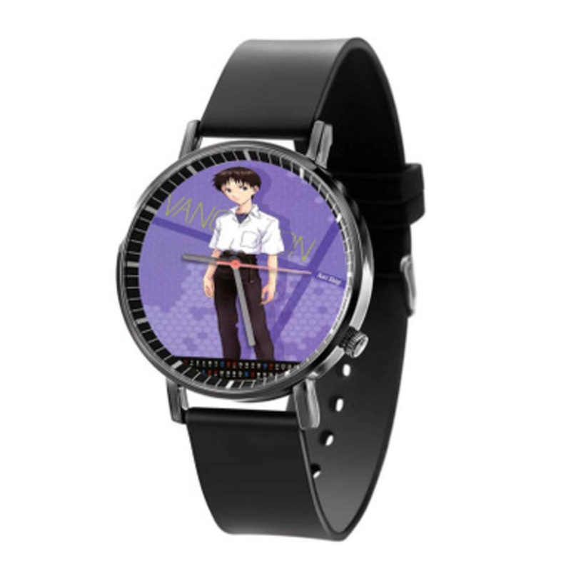 Neon Genesis Evangelion Ikari Shinji Black Quartz Watch Unisex With Premium Gift Box