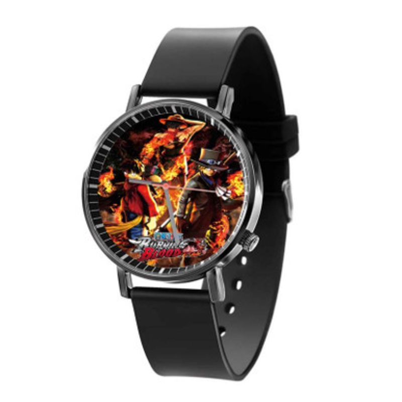 One Piece Burning Blood Characters Black Quartz Watch Unisex With Premium Gift Box