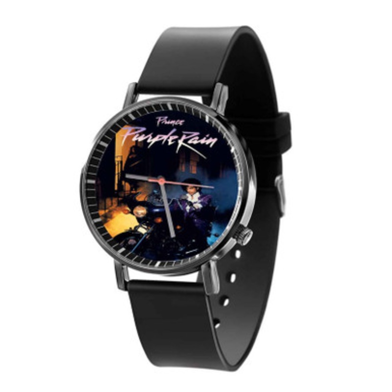 Purple Rain Black Quartz Watch Unisex With Premium Gift Box