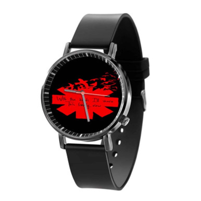 Red Hot Chili Peppers Quotes Black Quartz Watch Unisex With Premium Gift Box