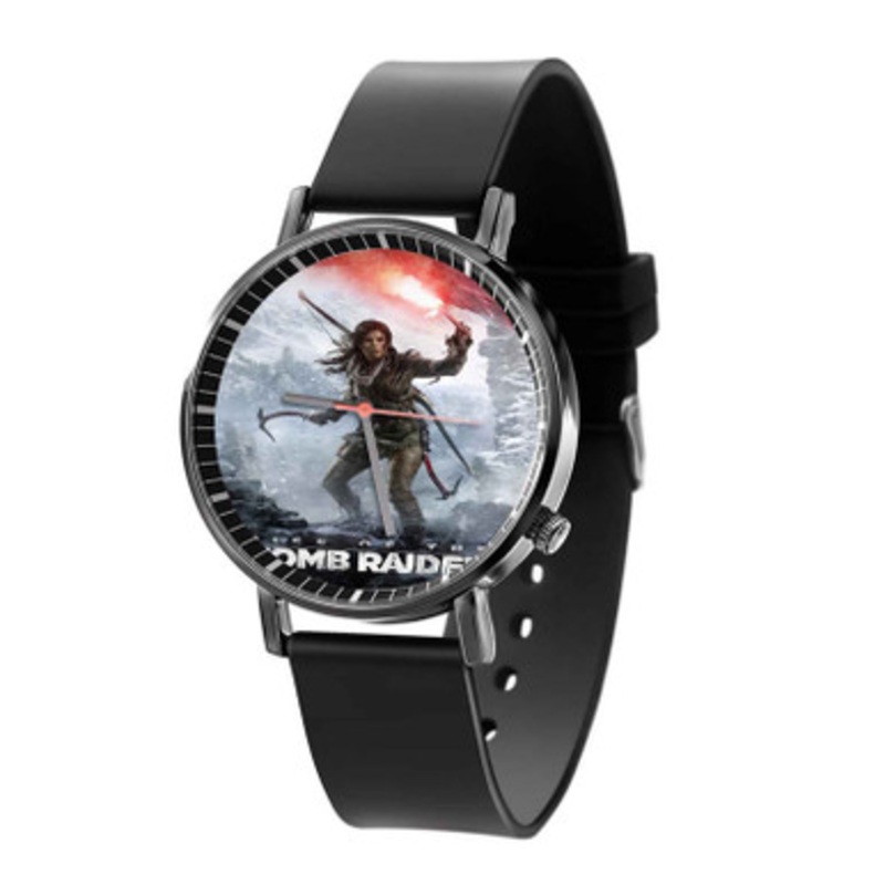 Rise of The Tomb Raider Black Quartz Watch Unisex With Premium Gift Box