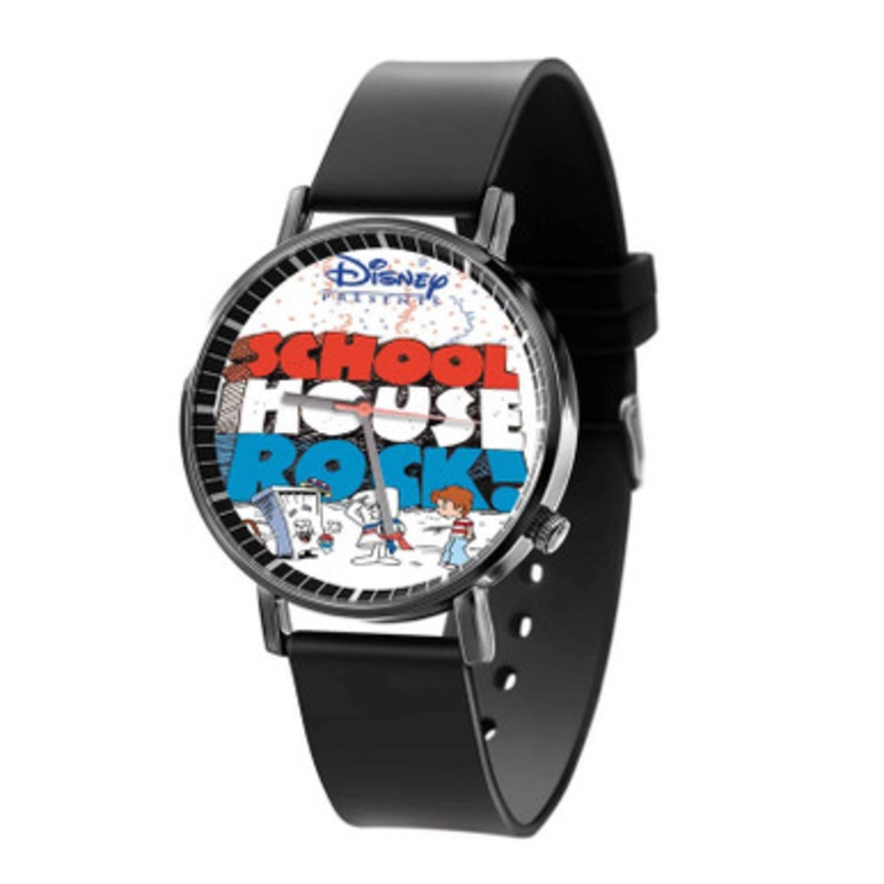 Schoolhouse Rock Unisex Black Quartz Watch With Premium Gift Box