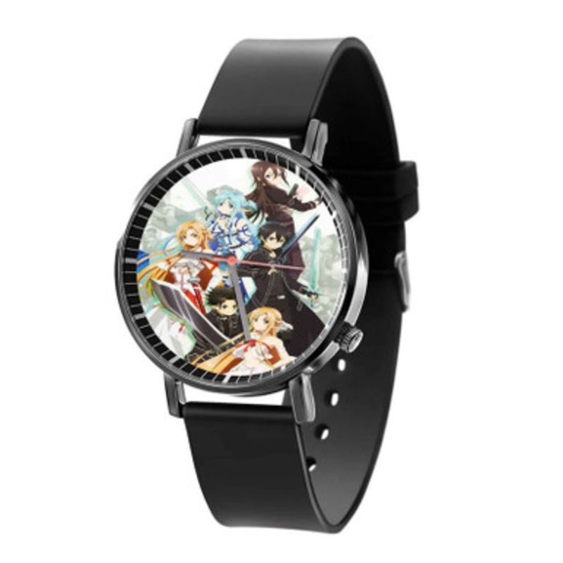 Sword Art Online Kirito and Girls Arts Unisex Black Quartz Watch With Premium Gift Box