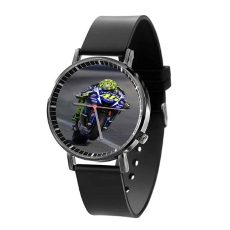 Valentino Rossi Movistar Moto Gp Black Quartz Watch Unisex With Premium Gift Box