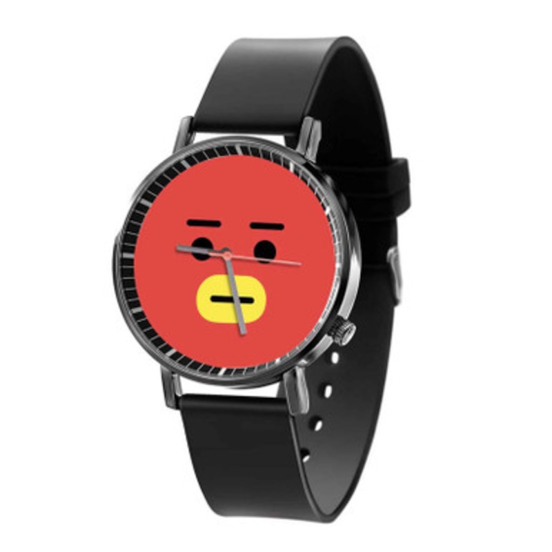 BT21 Tata Black Quartz Watch Unisex With Premium Gift Box