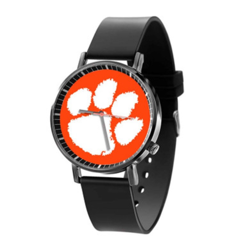 Clemson Tigers Art Black Quartz Watch Unisex With Premium Gift Box