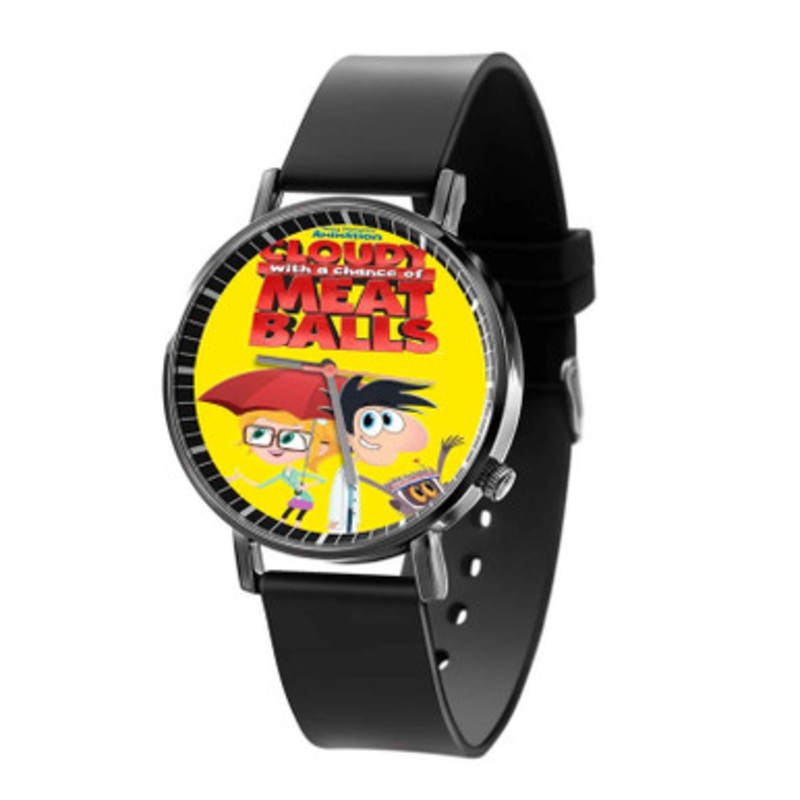 Cloudy With a Chance of Meatballs Black Quartz Watch With Premium Gift Box for Unisex