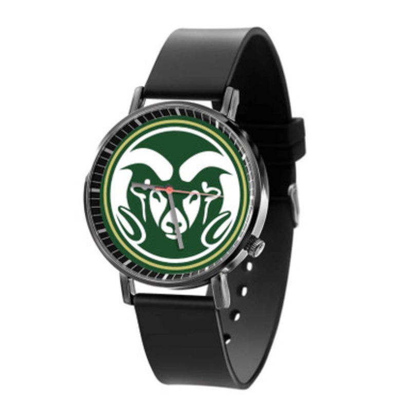 Colorado State Rams Black Quartz Watch Unisex With Premium Gift Box