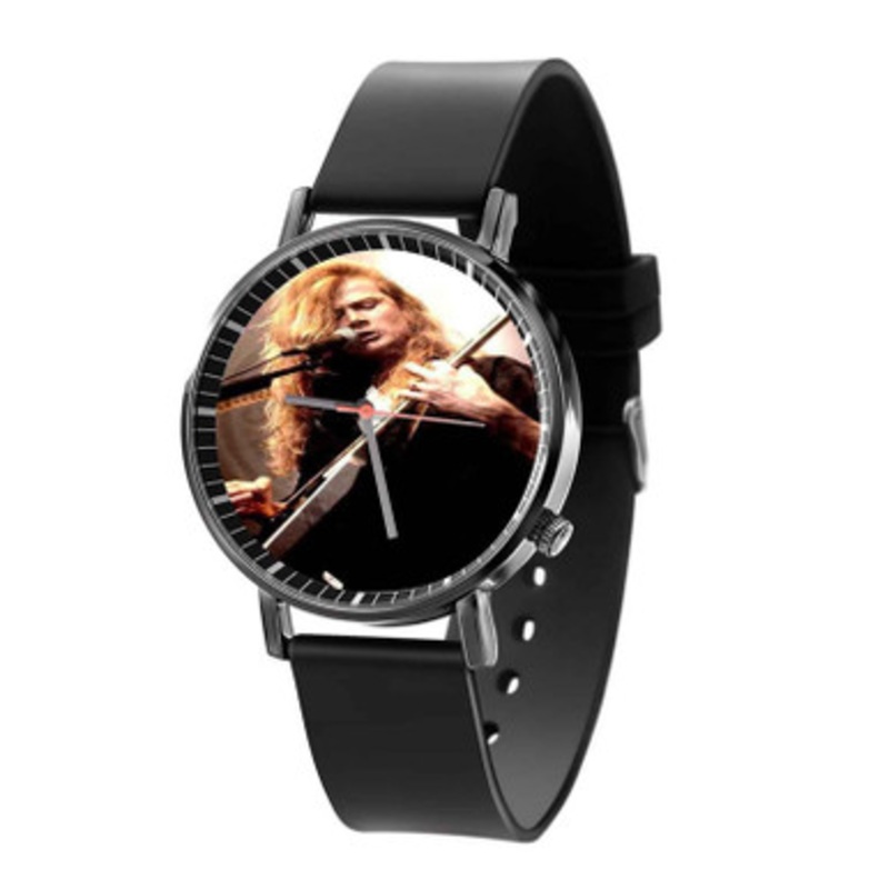 Dave Mustaine Megadeth Black Quartz Watch Unisex With Premium Gift Box