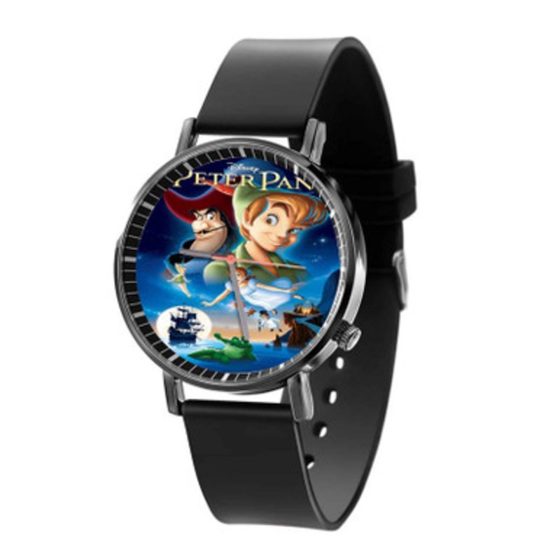 Disney Peter Pan and Wendy Black Quartz Watch Unisex With Premium Gift Box