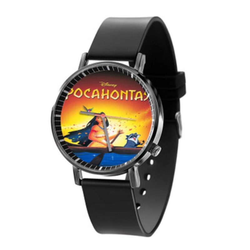 Disney Pocahontas Meeko and Flit Black Quartz Watch Unisex With Premium Gift Box