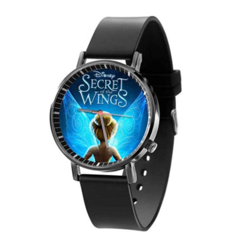 Disney Tinkerbell Wings Black Quartz Watch Unisex With Premium Gift Box