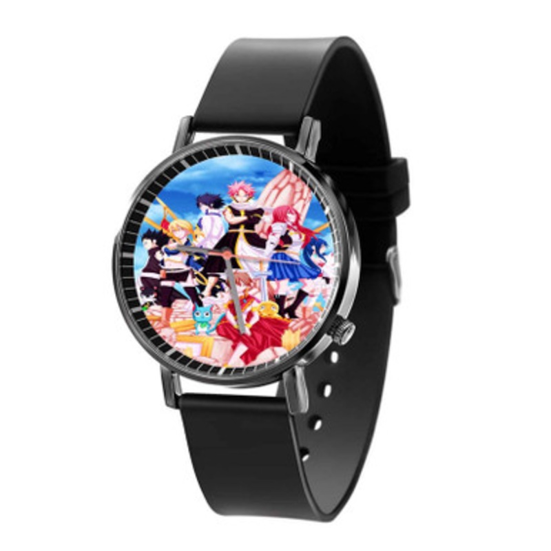 Fairy Tail All Characters Black Quartz Watch Unisex With Premium Gift Box