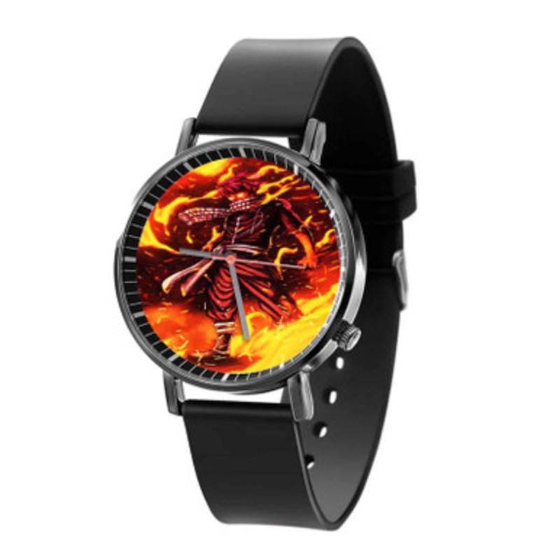 Fairy Tail Natsu On Fire Black Quartz Watch Unisex With Premium Gift Box