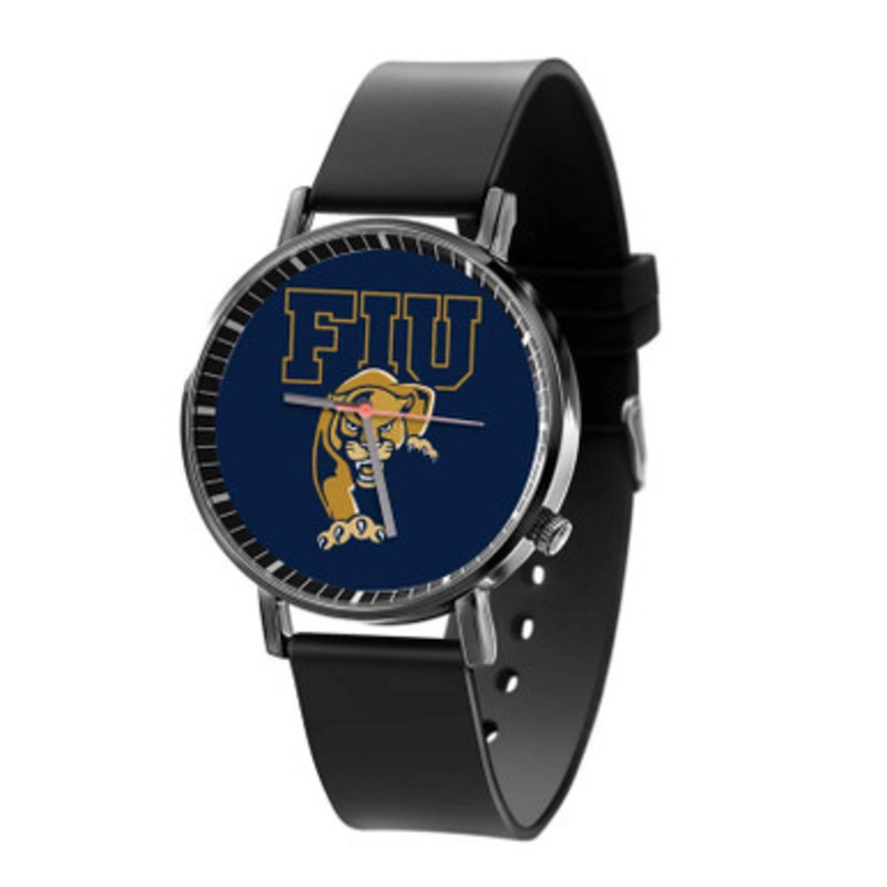FIU Panthers Black Quartz Watch Unisex With Premium Gift Box