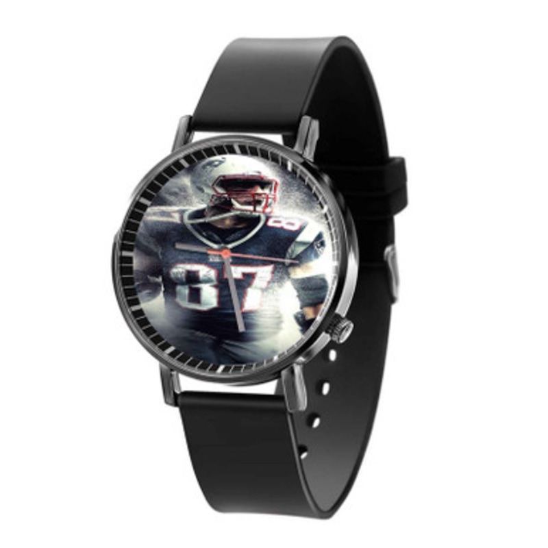 Gronkowski New England Patriots Black Quartz Watch Unisex With Premium Gift Box