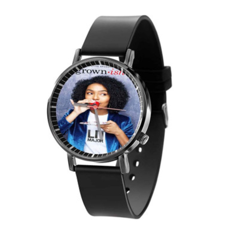 Grownish Black Quartz Watch Unisex With Premium Gift Box