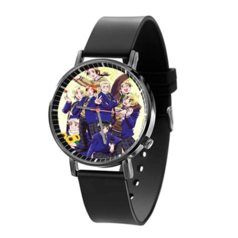 Hetalia Characters Black Quartz Watch Unisex With Premium Gift Box