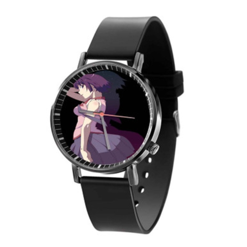 Hitagi Senjougahara Monogatari Black Quartz Watch With Premium Gift Box for Unisex