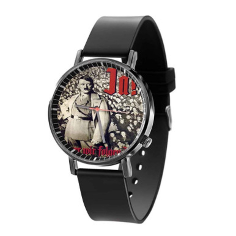 Hitler Propaganda Black Quartz Watch Unisex With Premium Gift Box