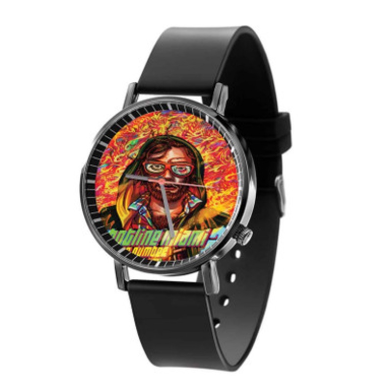 Hotline Miami 2 Wrong Number Fire Black Quartz Watch Unisex With Premium Gift Box