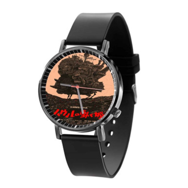 Howls Moving Castle Original Black Quartz Watch Unisex With Premium Gift Box