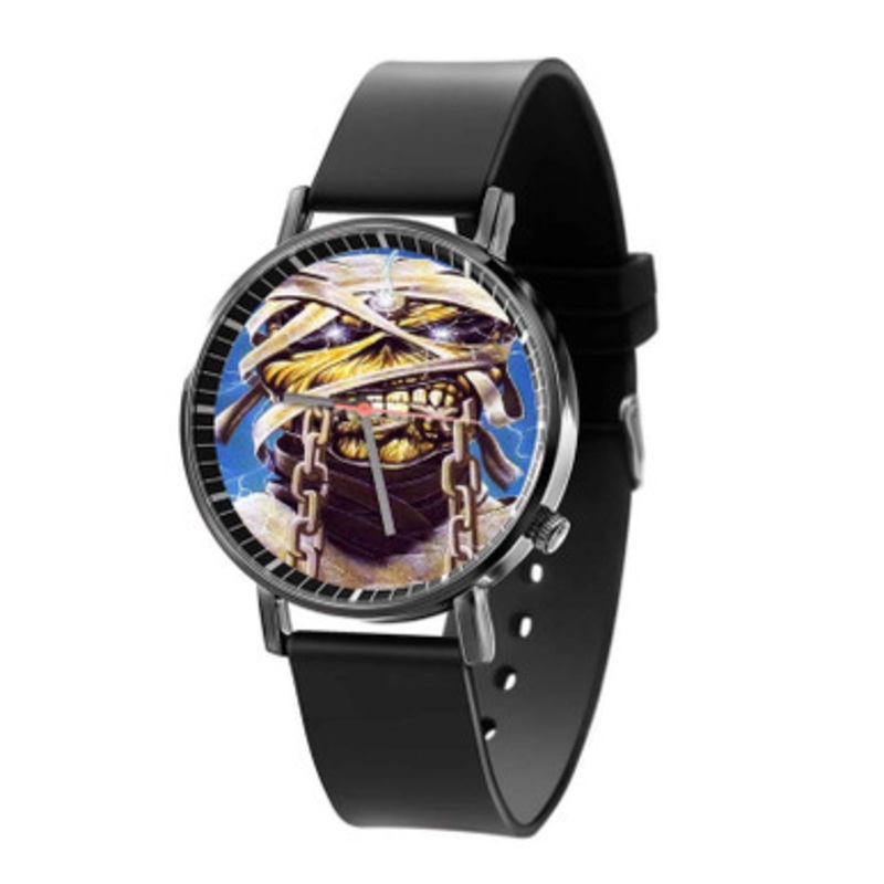 Iron Maiden Mummy Eddie Unisex Black Quartz Watch With Premium Gift Box