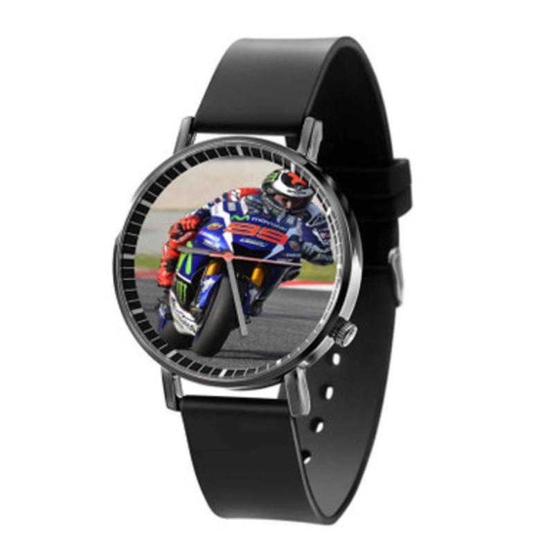 Jorge Lorenzo 99 Movistar Yamaha Unisex Black Quartz Watch With Premium Gift Box