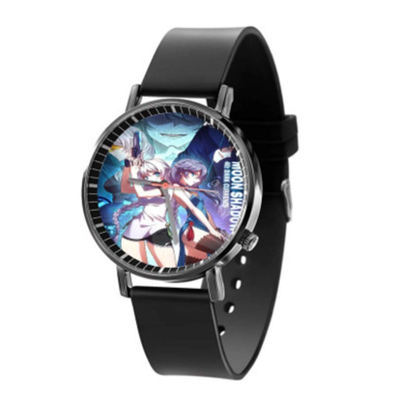 Moon Shadow Black Quartz Watch With Premium Gift Box for Unisex