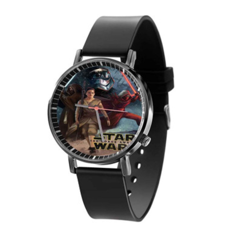 Rey Star Wars The Force Awakens Black Quartz Watch Unisex With Premium Gift Box