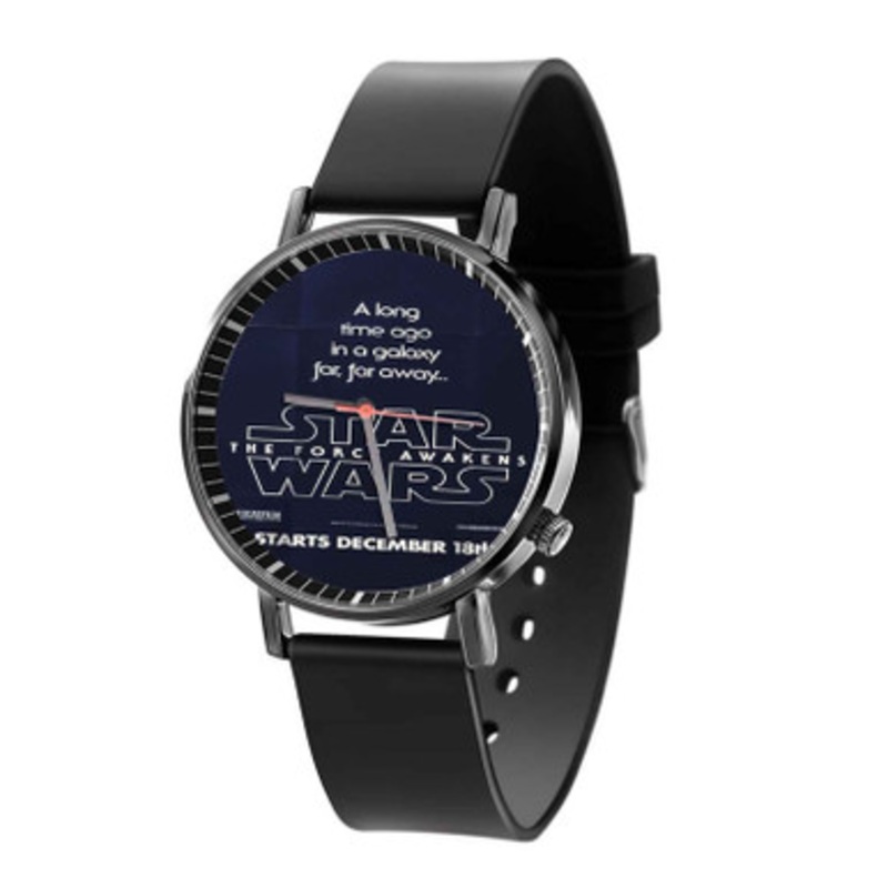 Star Wars Quotes A Long Time Ago Black Quartz Watch Unisex With Premium Gift Box