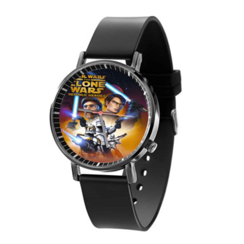 Star Wars The Clone Wars Black Quartz Watch Unisex With Premium Gift Box
