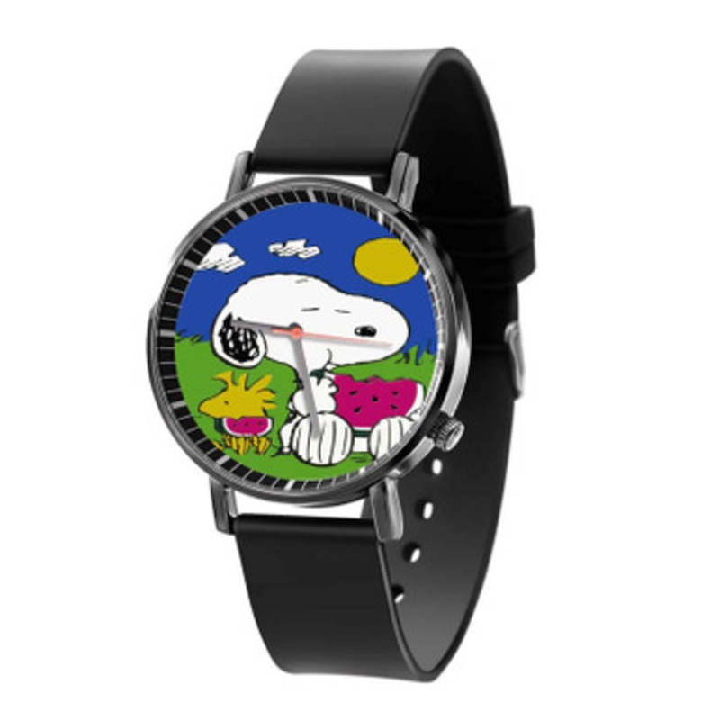 Summer Snoopy Woodstock Black Quartz Watch Unisex With Premium Gift Box