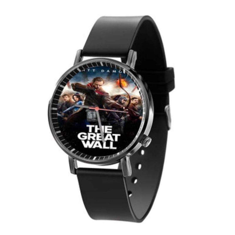 The Great Wall Black Quartz Watch Unisex With Premium Gift Box