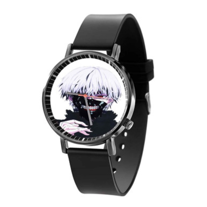 Tokyo Ghoul Kaneki Ken White Hair Black Quartz Watch Unisex With Premium Gift Box