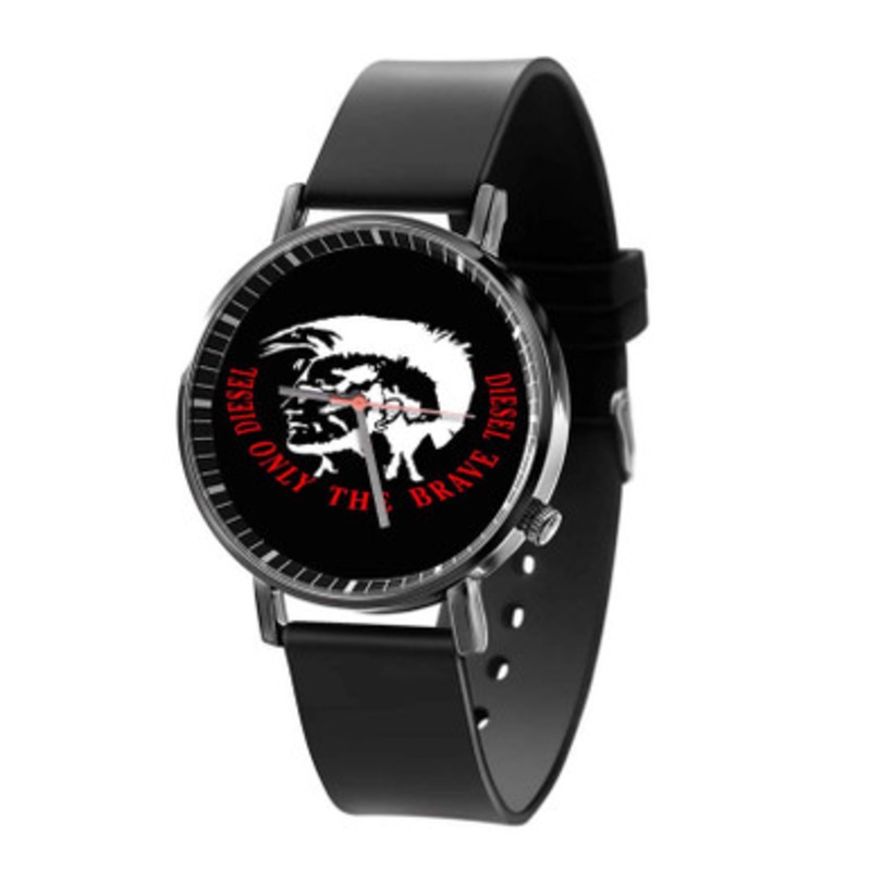 Diesel Only The Brave Unisex Black Quartz Watch With Premium Gift Box