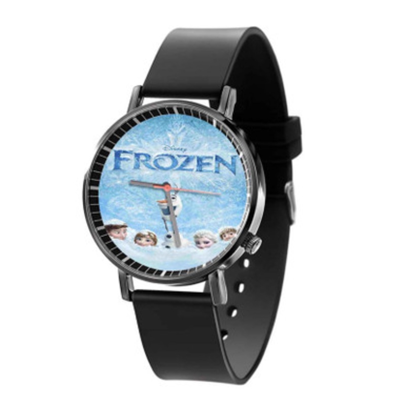 Frozen Disney Snow Black Quartz Watch Unisex With Premium Gift Box