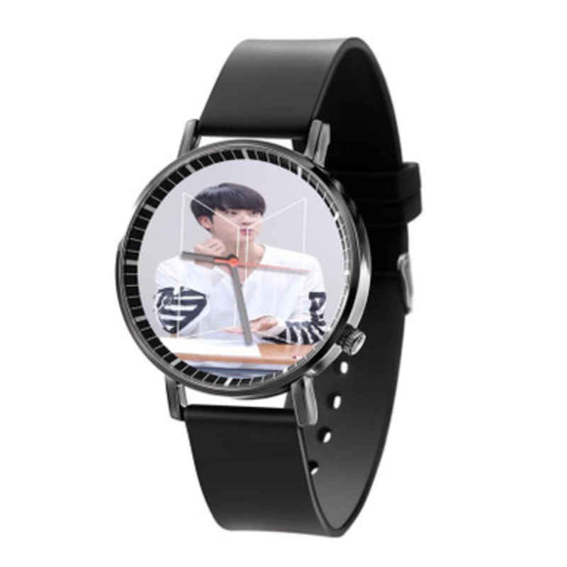 Jin BTS Black Quartz Watch With Premium Gift Box for Unisex